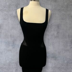 Zara Sleeveless Stretch Knit Collection Dress Black Size S New